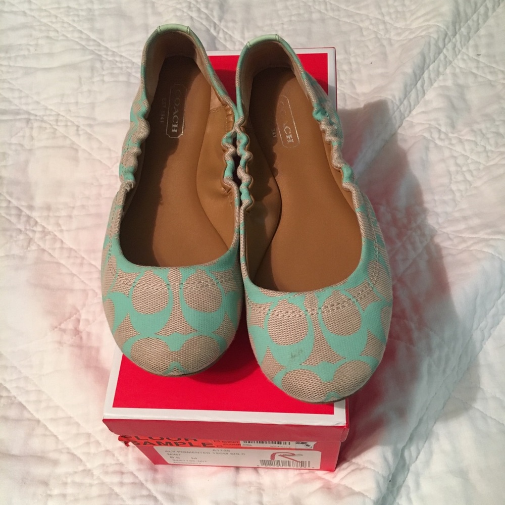 Coach Mint Flats, Size 6.5